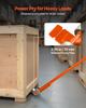 Prylever Bar, 4990 kg Weight Capacity, 1.7 m Carbon Steel Handle Lever Dolly, Pry Lever Bar with Wheels for Large Pallets, Heavy Items, Concrete