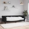 Vidaxl Sofa Z Materacem Do Spania, Czarna, 90X200 Cm, Aksamit