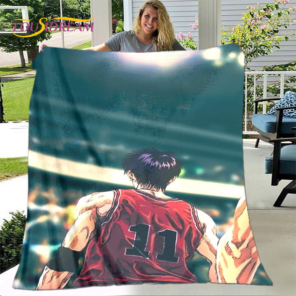 Slam Dunk Anime tegneserie mykt plysjteppe,flanellteppe Dyneteppe for stue soverom Sengesofa Pikniktrekk Bettdecke