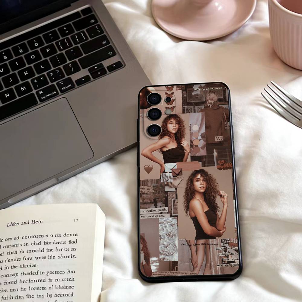 M-Mariah Carey Wallpaper  Phone Case For Samsung S25,24,23,22,30,21,10,9,Ultra,Plus,Lite,FE,4,5 G Soft Black Case
