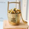 Prosperous Charm Pendant Keychain 2026 Golden Rubber Charm Keyring For Good Fortune Decoration And Daily Wear Use