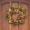 Flower Wreath,Artificial Peony Wreath Spring Wreath Valentine Wreath Gifts