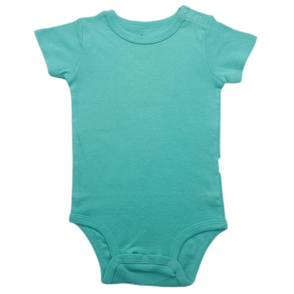 Baby Shoulder Snap Ribbed Cotton Bodysuit - Short Sleeve One-Piece Romper for Boys & Toddlers
