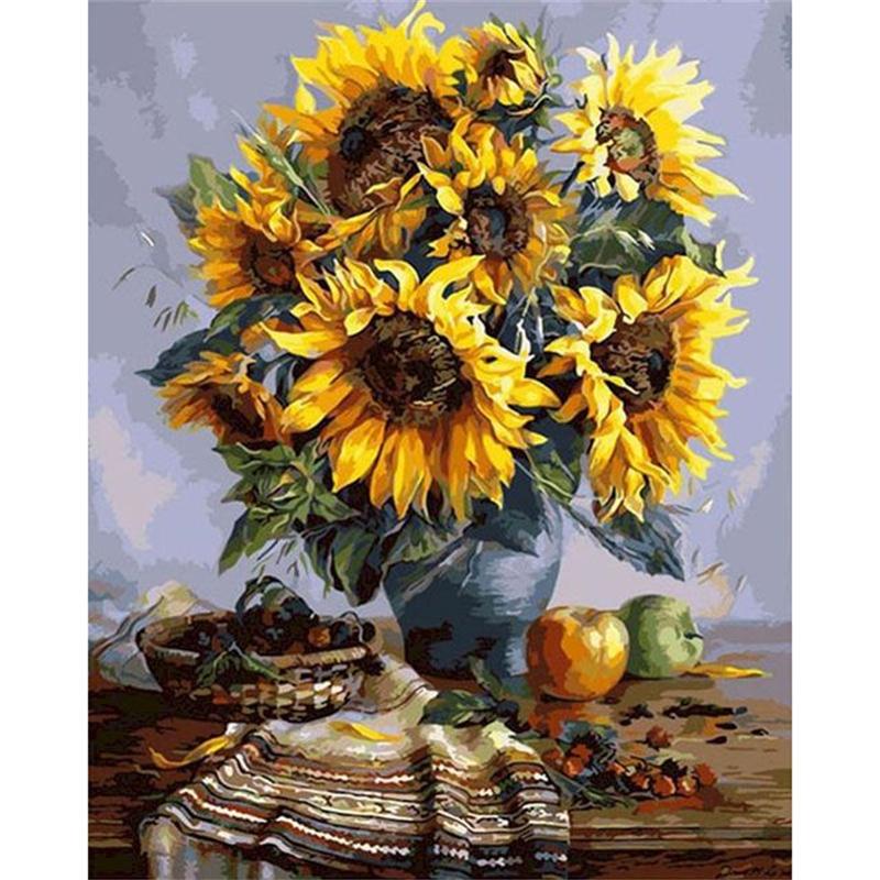 5D DIY Diamond Painting Flowers In Oil Painting Diamond Embroidery Cross Stitch Kit Full Rhinestone Mosaic Home Decor
