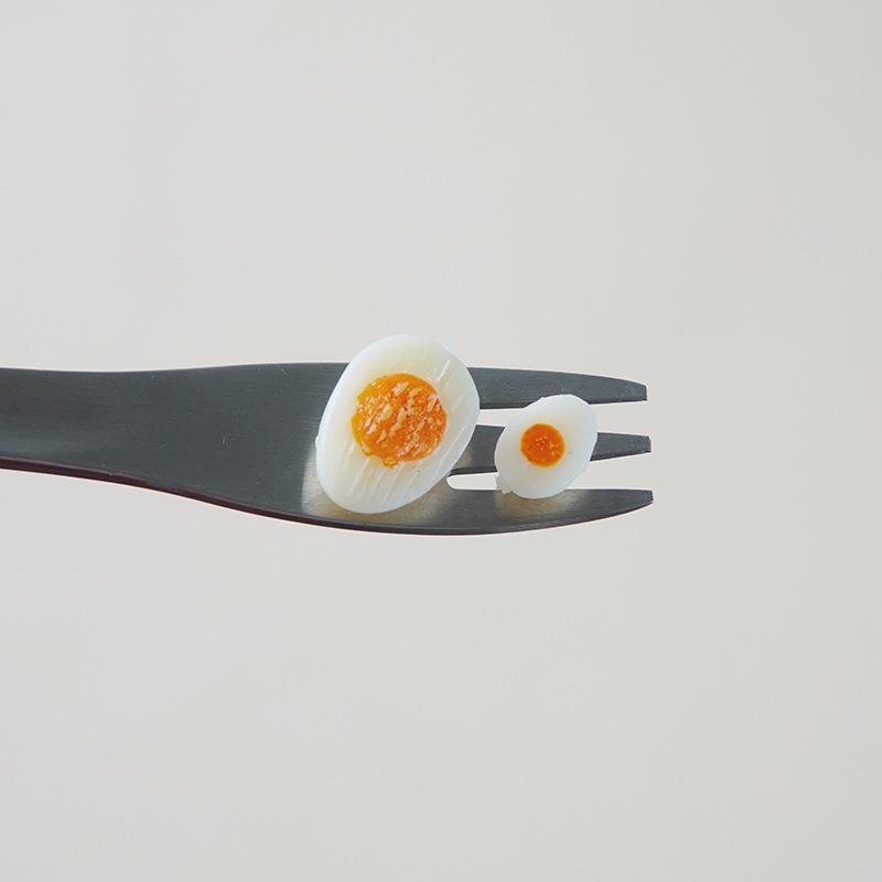 10pcs Simulation Egg Food Toy Model Mini Half Boiled Egg Dollhouse Miniature Kitchen Cookware Accessories Dolls House Food Toys