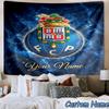 Individuelles Namens-FC-Porto-Wappen-Design. Bedruckter Wandteppich, für Schlafzimmer, Wohnzimmer, Studentenwohnheim, Große Wanddekoration, Stoffdekor Fächer Geburtstagsgeschenke