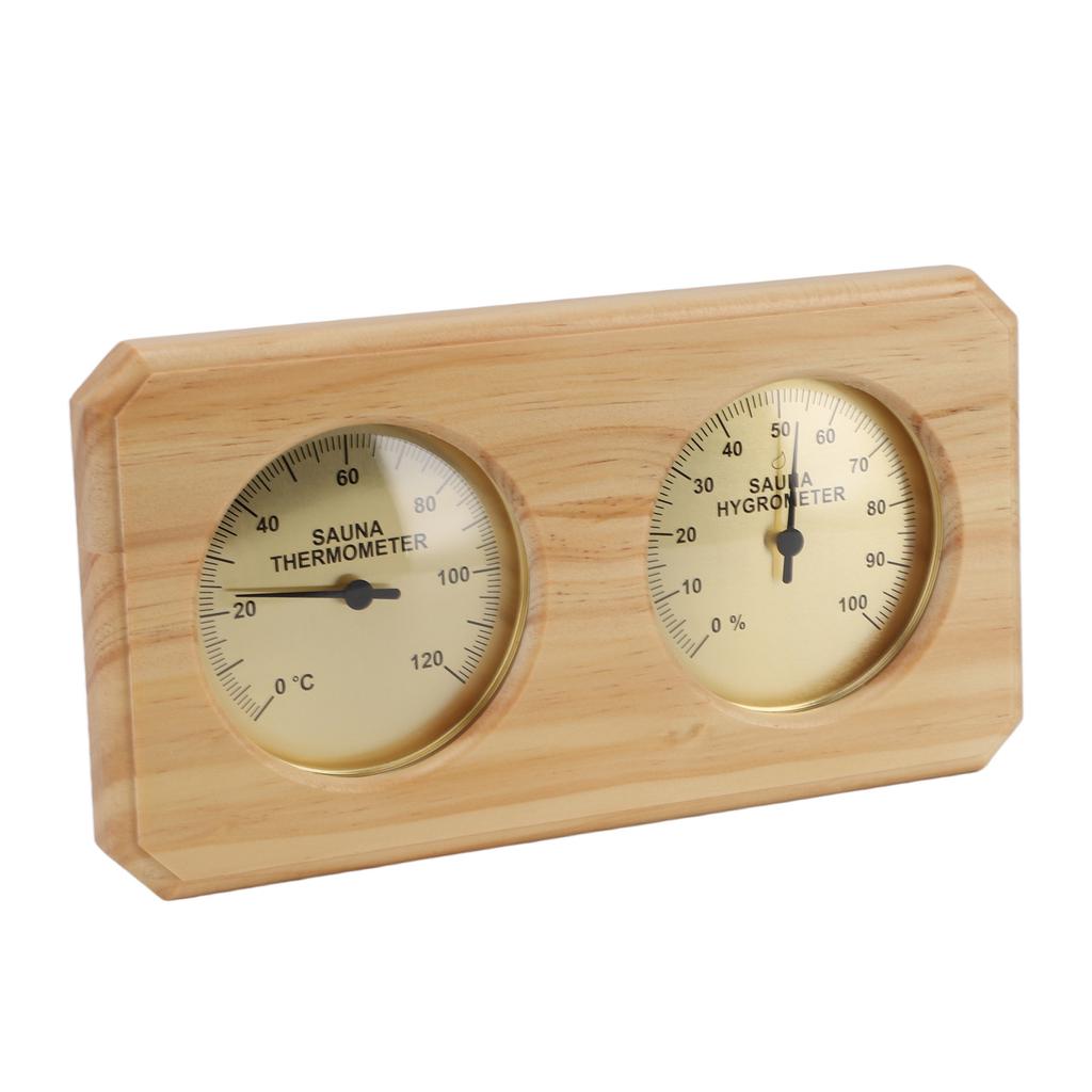 Wooden Sauna Thermometer Hygrometer 2 In 1 Humidity Temperature Measurement Indoor Thermometer Humidity Gauge for Hotel