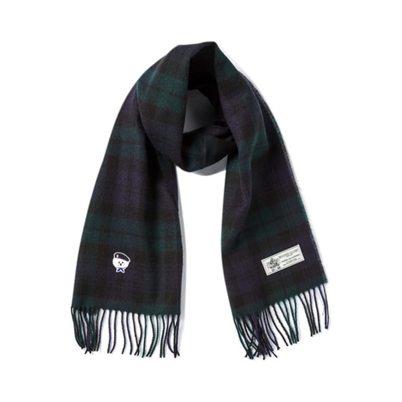 beyondcloset New Parisian Dog Wappen Basic Muffler Green