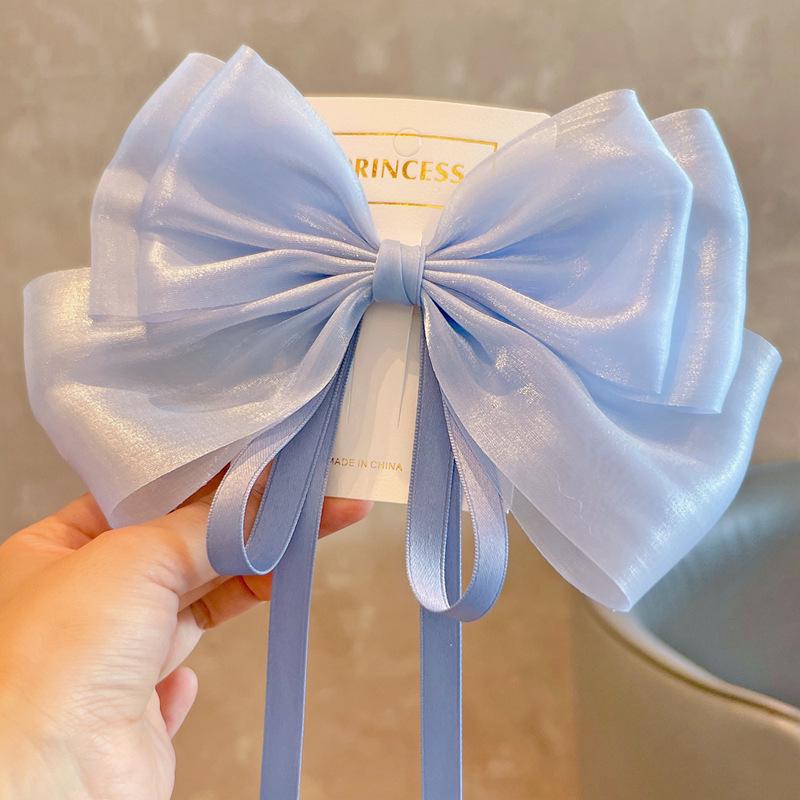 Extra Large Fairy Bow Hair Clip for Girls - High-End Streamer Bowknot Children's Accessory