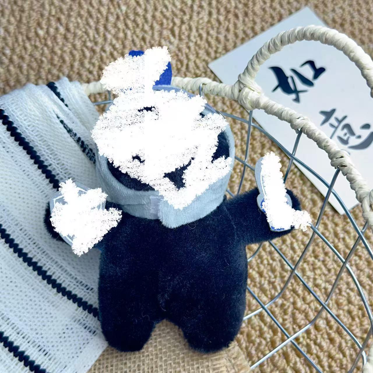 

Black Cat Knight Plush Keychain Toy - Cute Q Version 17 cm