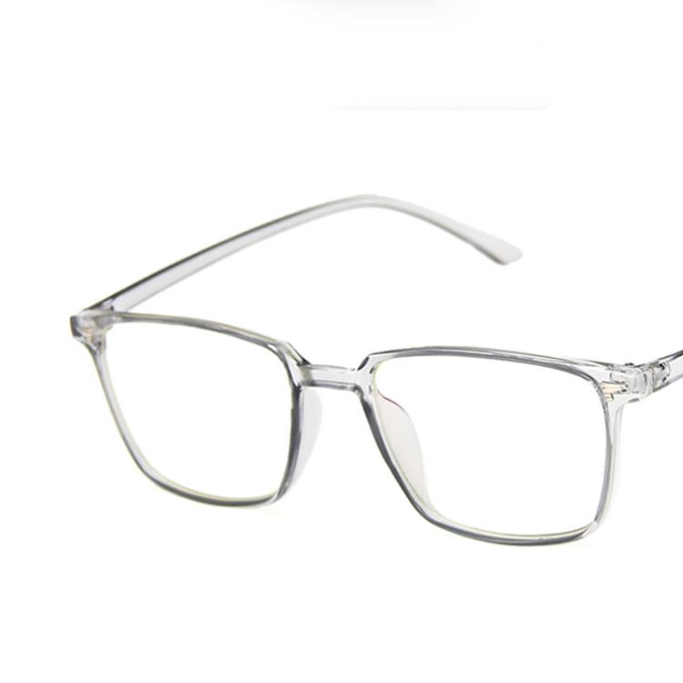 New Retro Glasses Frame Fashionable Eyeglasses Anti Blue Light Trendy Square Flat Mirror Women Man Spectacle Decorative Eyewear