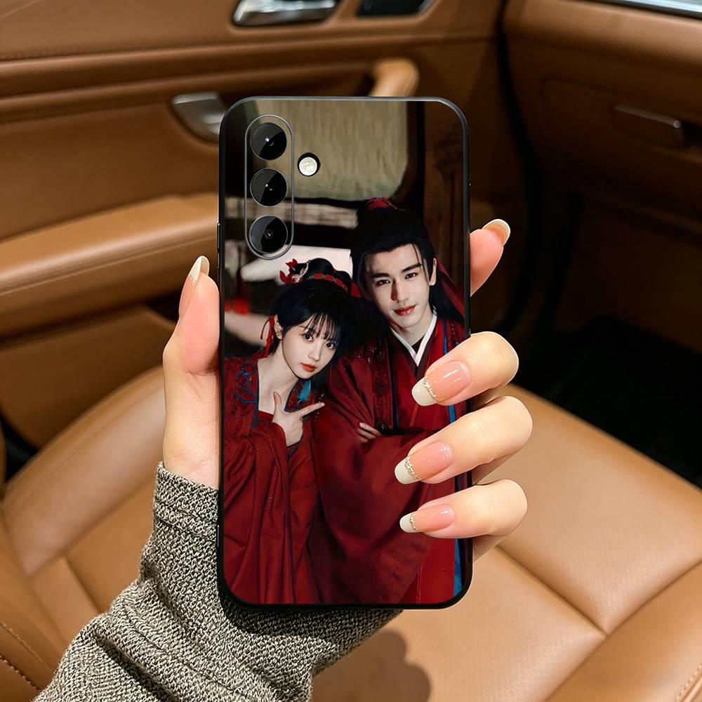 X-Xie Zheng-F-Fan Changyu Soft Silicone phone Case for Samsung Galaxy A73/A71/A72/A70/A53/A52/A51 - Black Samsung a70