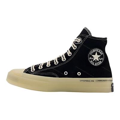Offspring x Chuck Taylor All Star Vintage Wysokie płócienne buty Unisex Czarne i Białe
