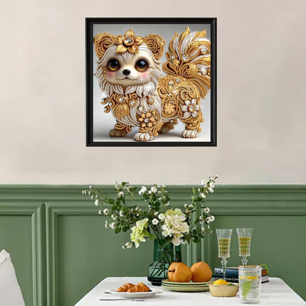 Kit Pittura Diamante 5D Fai da Te con Trapano Parziale a Forma di Animale per Adulti Decorazione Murale per la Casa Arte con Diamanti di Cristallo 11,81 X11,81 pollici