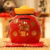 Ceramic God of Wealth Decoration Household Office God of Wealth Modern Simplicity Desktop Piggy Bank Store Opening Gift Box New