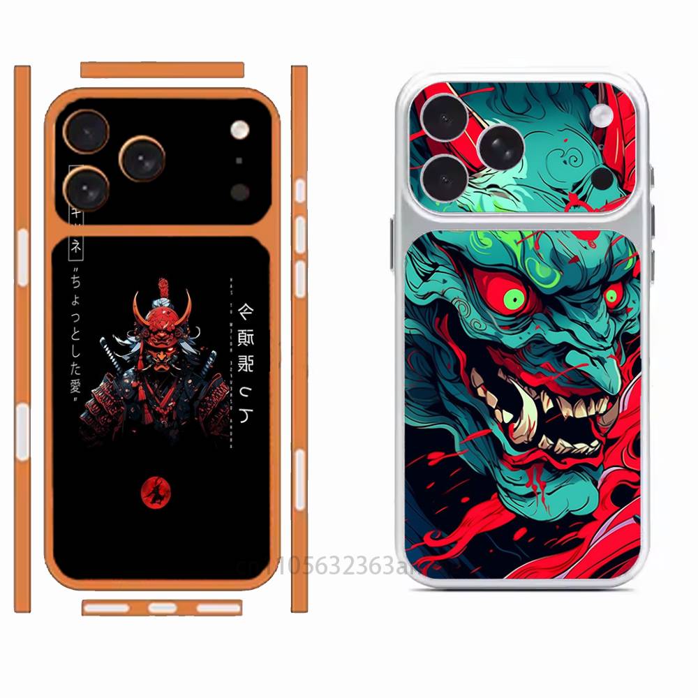 Samurai Hannya Mask Ghost Printing HD/Matte Full Coverage Films For iPhone 17 Pro Max 17 Pro