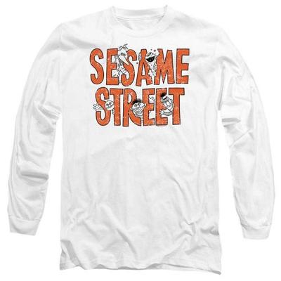 Sesame Street Unisex Adult Letters Long-Sleeved T-Shirt