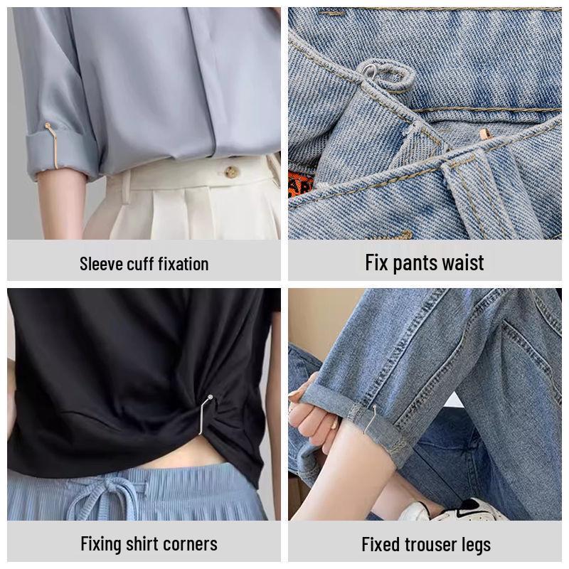 Cross-Border Hot Selling Scarf & Sleeve Clip: Silk, Chiffon, Neck & U-Shaped Clips for Anti-Exposure and Pant Leg Fixing