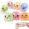 Leuchtender Oktopus Quetschball Stressball Transparente Schaumstoffperlen Fidget Spielzeug Tragbar Tasche Angstlinderung Schreibtisch Erwachsene Dekoration Einzigartiges Geschenk