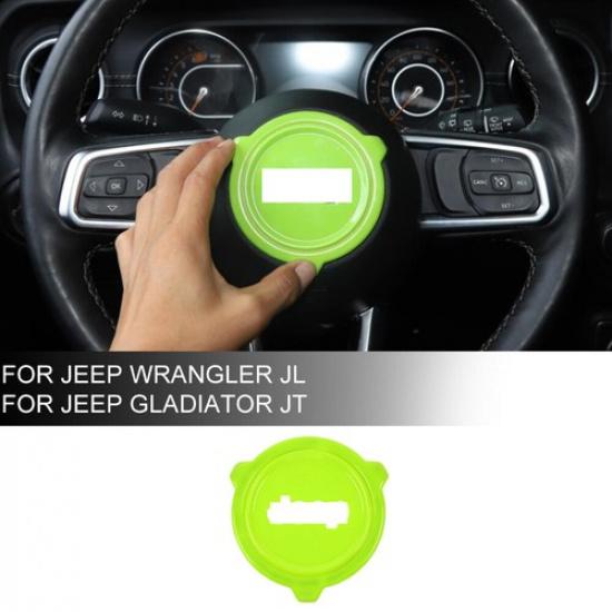 Steering Wheel Cover Trim Bezel for 2018+ Jeep Wrangler JL JT Gladiator  Green