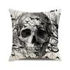 Halloween Bat Crow Pumpkin Print Cushion Cover Home Living Room Sofa Decoration Throw Pillow Cover