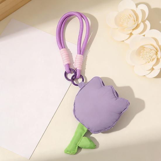 Tulip Earbuds Case Cover Soft Protective Earbud Pouch Shockproof Storage Bag Cute Flower Pouch for Wireless Earbuds Case