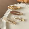 1pcs Bridesmaid Hair Clips Gold Girl's Seamless Hairpin Wedding Hair Accessories for Long Hair Ornaments Resin Bridesmaid Gift
