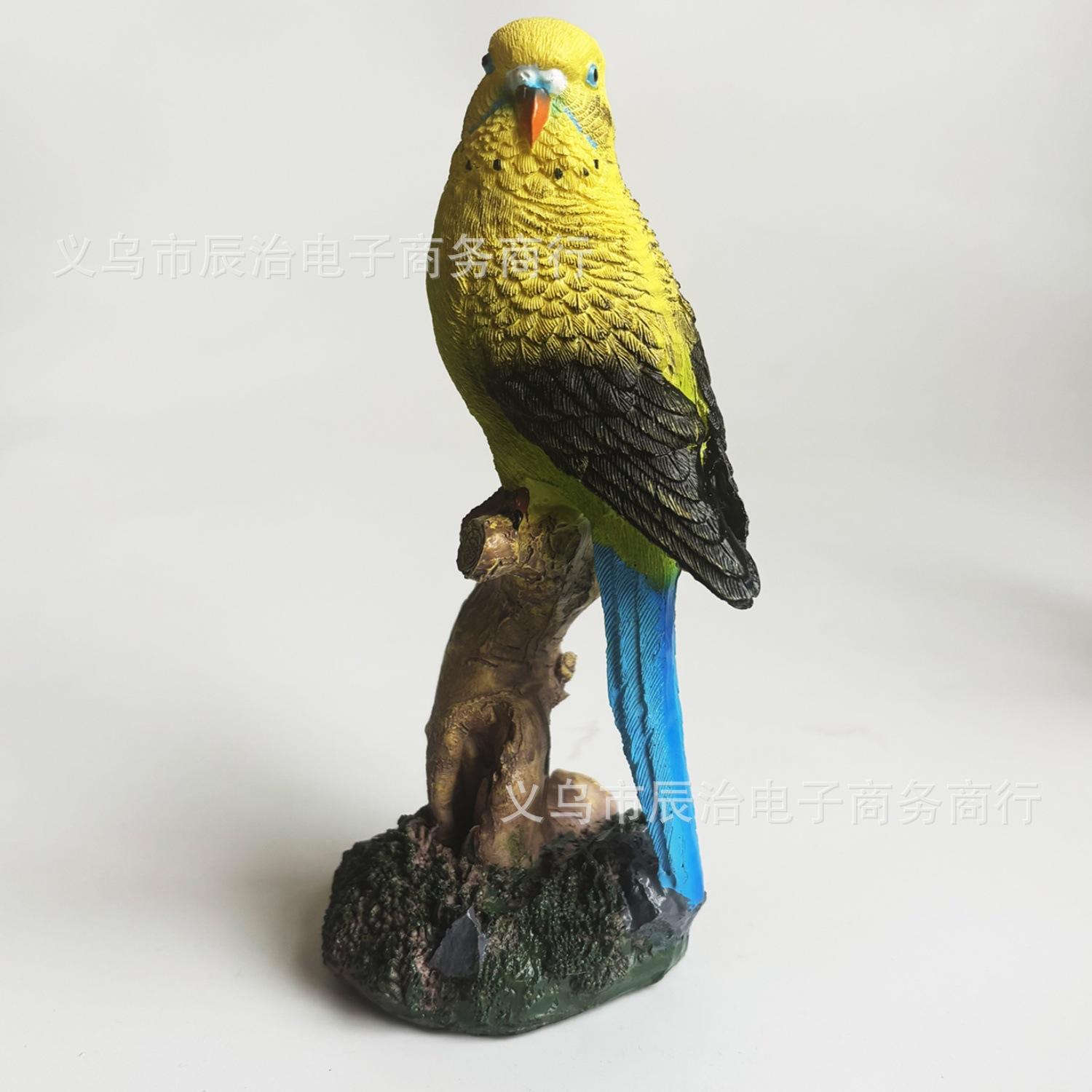 New outdoor parrot resin garden statue super cute home desktop parrot statue decoration