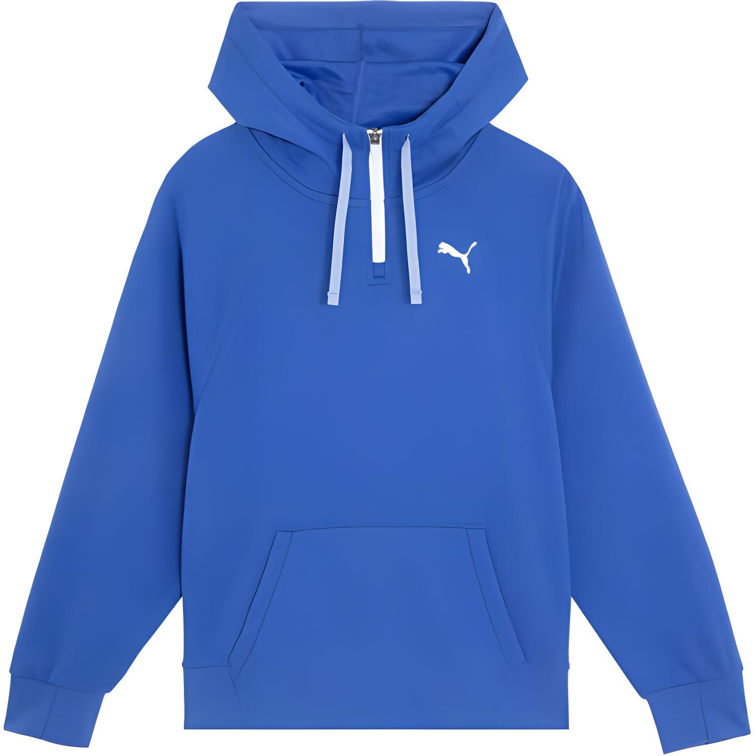 

Puma Логотип Пуловер с капюшоном Повседневная толстовка Женская толстовка Электрик-синий 675610-92 L