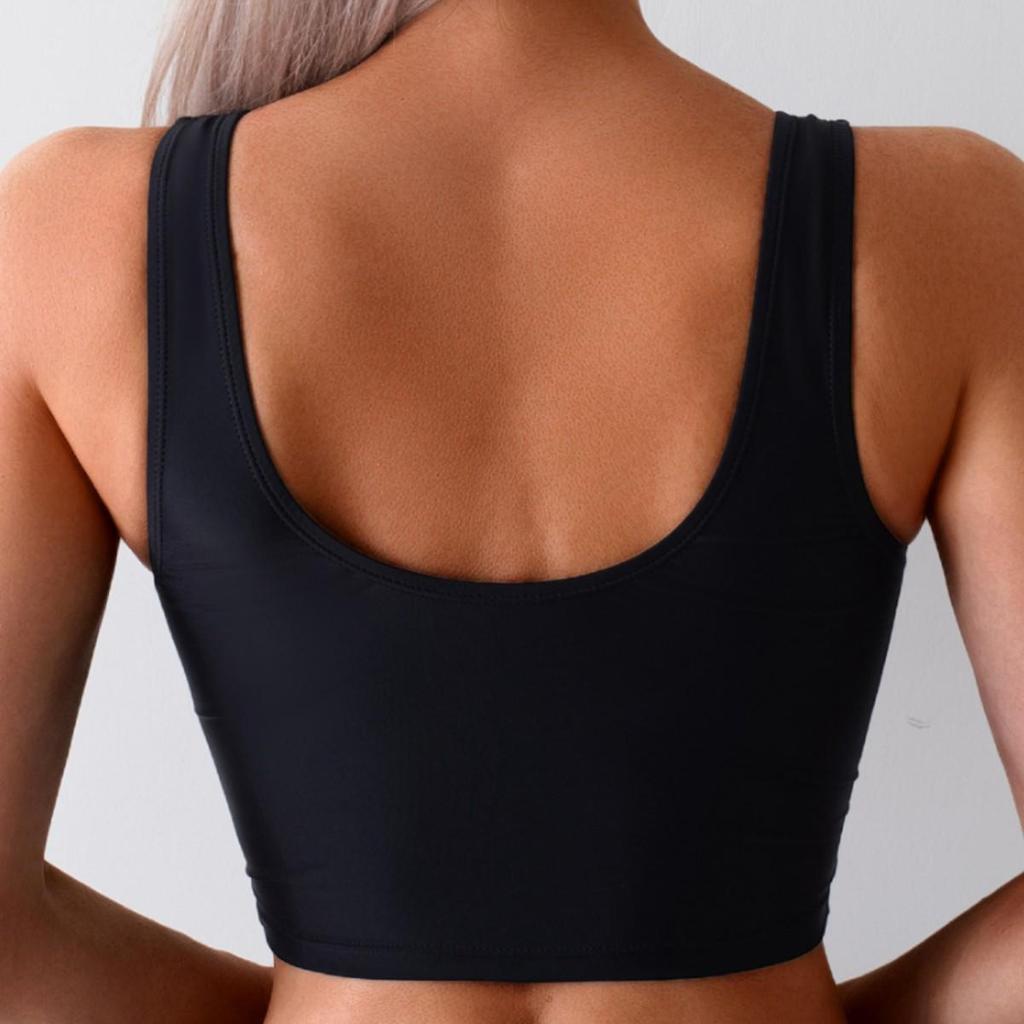 Damski Zestaw Tankini w Jednolitym Kolorze z Dekoltem V i Sznurkiem Ściągającym, Krój Boyleg