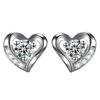 Love At First Sight Heart Zirconia Necklace & Earring Set - Versatile Heart Pendant Clavicle Chain
