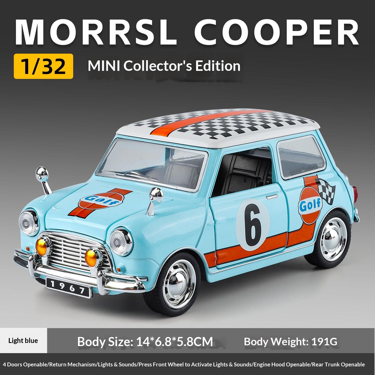 

1:32 BMW mini collector s edition alloy simulation retro classic car boy sound and light BMW mini coopers car