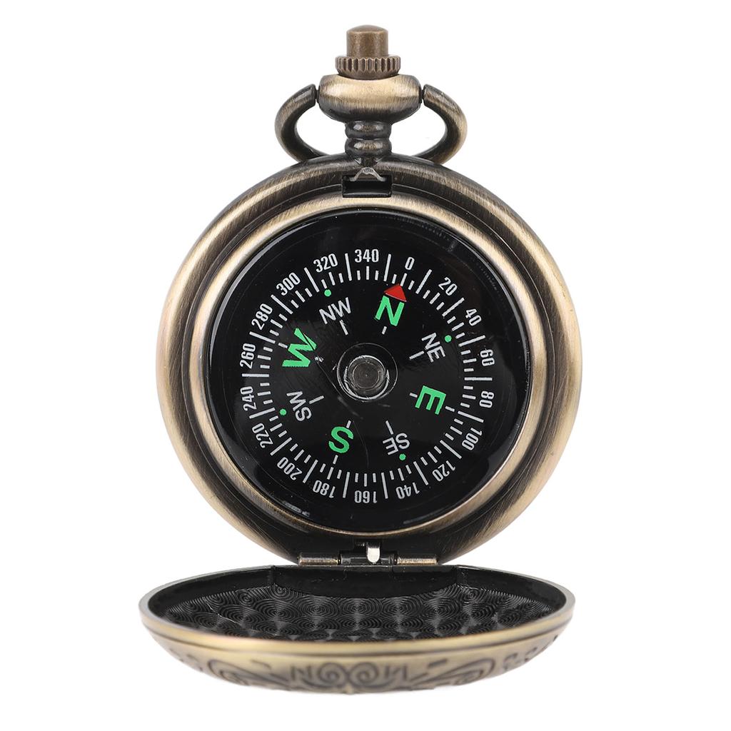 Antique Compass Luminous Accurate Rotatable Dial Metal Flip Cover Vintage Pocket Compass for