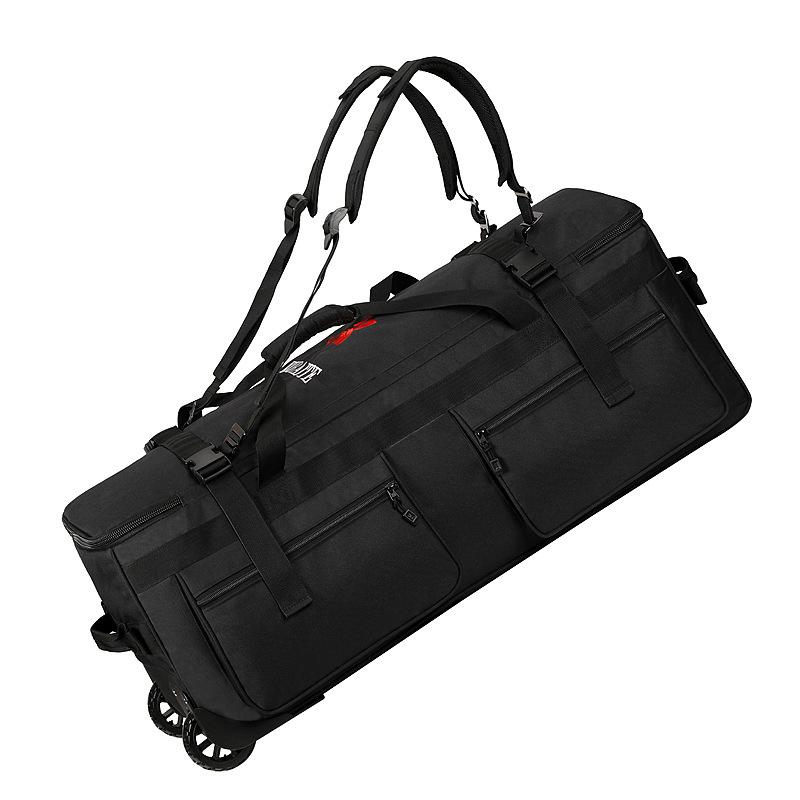 

100 л Портативная дорожная сумка, Сумка-тележка, Дорожная уличная сумка на колесах, Вещевая сумка, Сумка для хранения одежды, Большая на плечо и спину чёрный