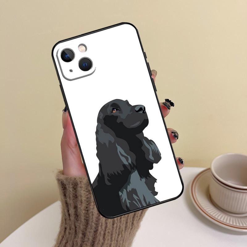 Cartoon Cocker Spaniel Handyhülle Für iPhone 16 Pro Max 14 13 12 11 15 17 Pro Max mini Plus 16e 17 Air Cover Funda