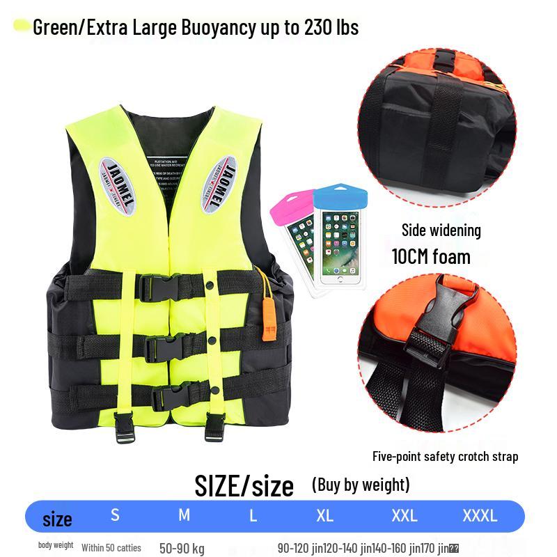 Professional High Buoyancy Portable Life Jacket for Adults & Children - Marine Fishing Vest