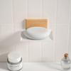 Bathroom Non Perforated Soap Box Toilet Wall Mounted Soap Dish Holder Walnut and Beech Wood Light Luxury Soap Holder