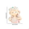Fairy Head Plant Pot Decorative Vase Creative Decor Cartoon Resin Ornament Girl Face Flower Planter