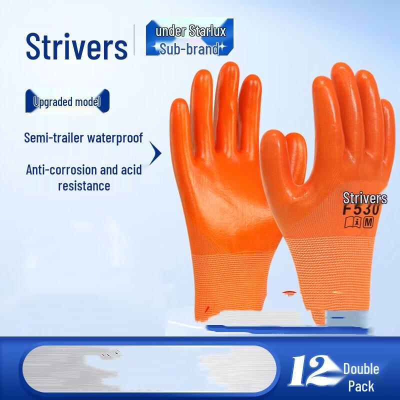Рабочие перчатки с ПВХ покрытием Milin One Size