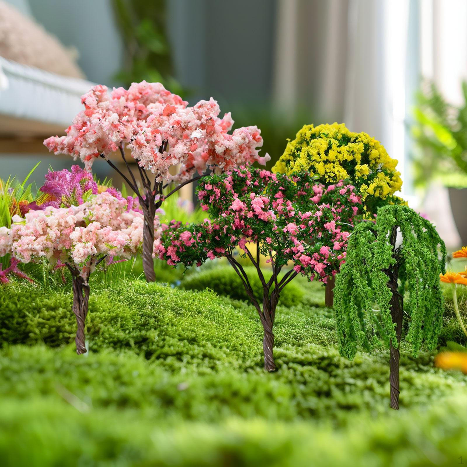 

5 Штук Миниатюрный Рождественский Декор Елки Искусственные Деревья Реалистичная Скульптура Статуэтка Мини Модель для