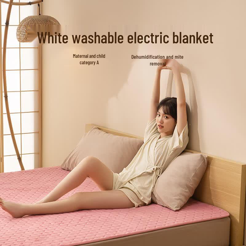 Huadn Washable Electric Blanket with Overheat Protection CN plug (adapter included) вишневый розовый