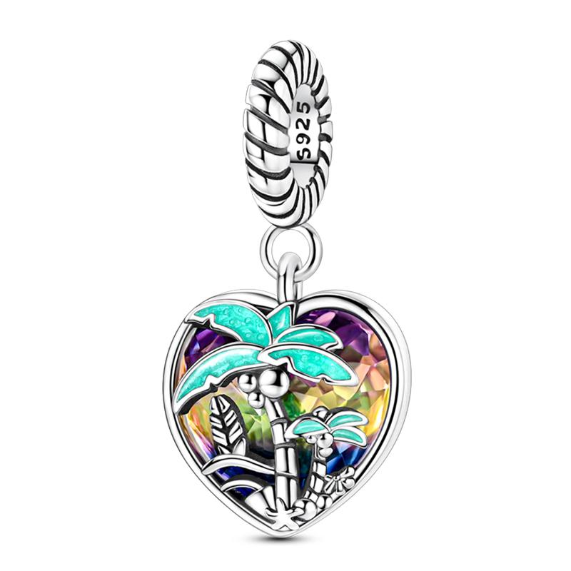 Ocean Trendy 925 Silver Dolphin Crab Boat Beach Charms Beads Fit 3mm Bracelets DIY Thoughtful Fine Jewelry Making Gifts