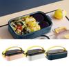 Practical 600ml Insulated Lunch Box Detachable Microwaveable Food Box with Handle Rectangular Kitchen Storage Box Winter