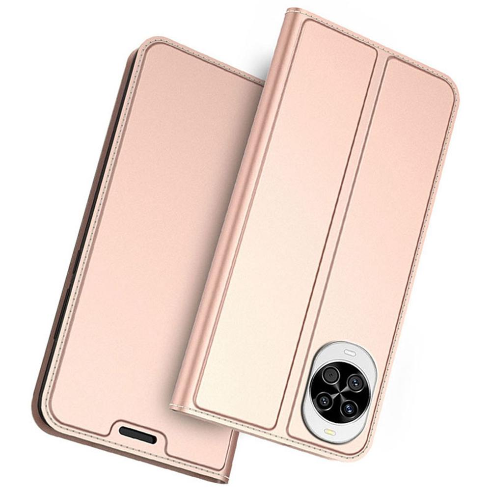

For Huawei nova 14 5G Case PU Leather Phone Cover with Card Holder Stand Rose Gold