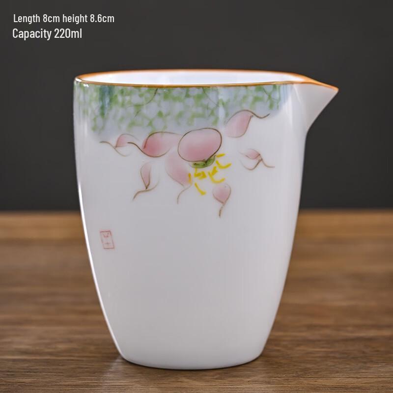 Shangqi Hand-Painted Underglaze Ceramic Tea Pitcher and Strainer Set