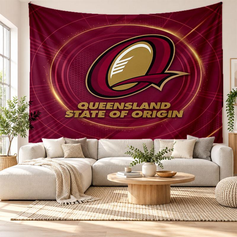 Queensland Maroons Wall Tapestry, Soft Fabric Wall Hanging, Decorative Backdrop For Bedroom Home Wall Art