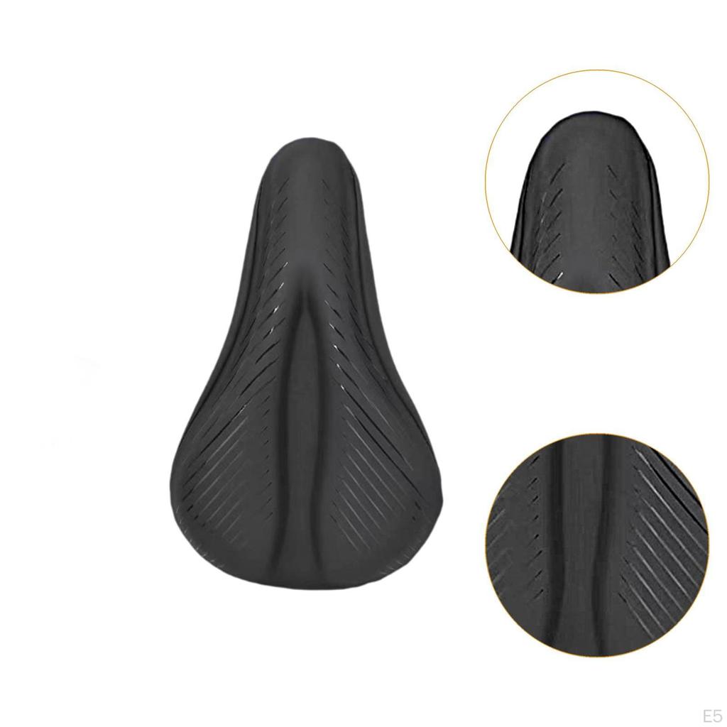 Bike Seat Cover Bicycle Saddle Comfortable Replacement Easy To Install Soft Silicone Padded