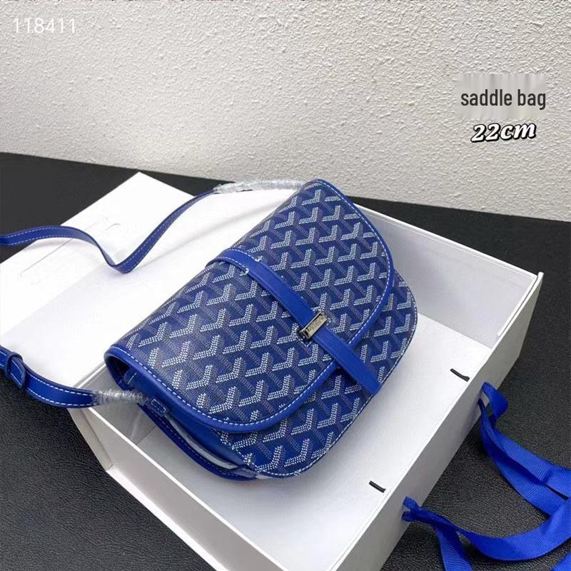 Unisex Black Fashion Print Saddle Bag - Crossbody or Shoulder Flap Bag