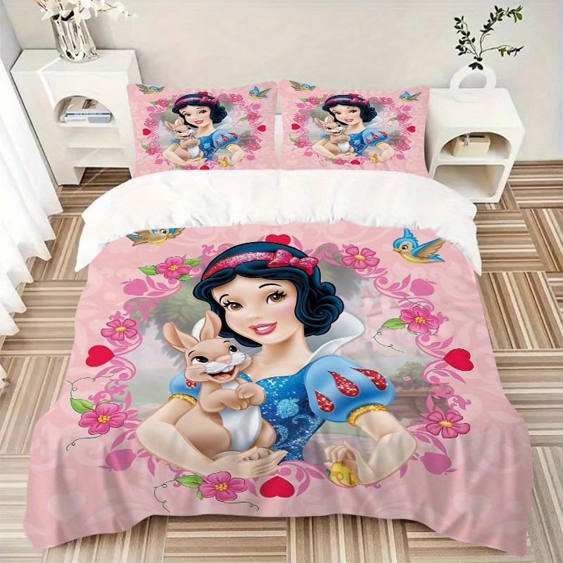 3pcs Snow White and the Bunny Bedding Set Includes 1 Quilt Cover and 2 Pillowcases, Comfortable B082
