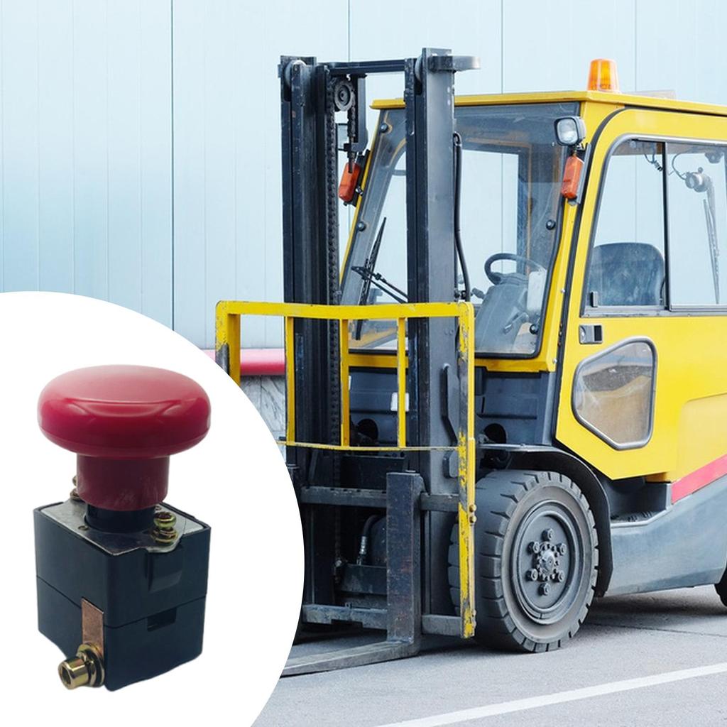 Emergency Stop Swicth Emergency Cutoff Switch Switch Replacement for Electric Forklift Electric Vehicle Easy Installation